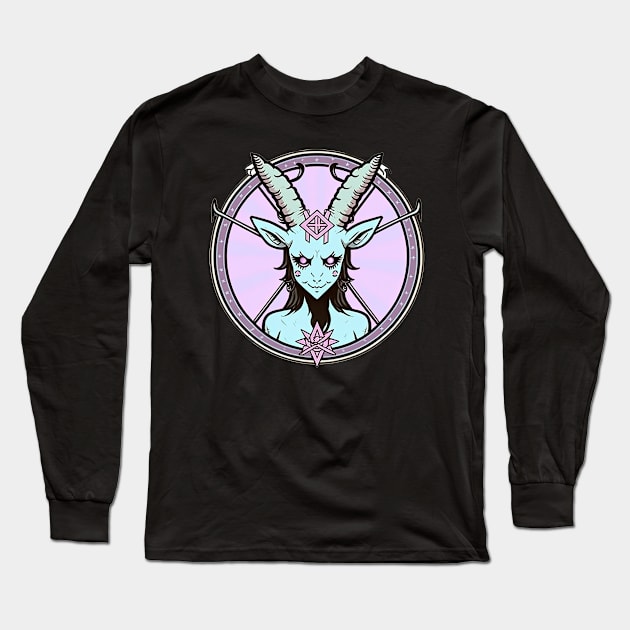 Pastel goth cute baphomet Long Sleeve T-Shirt by JayD World